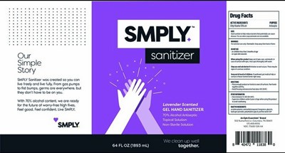 Smply Sanitizer Lavender (Smply Lavender 64oz)